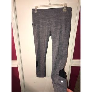 Lululemon Run Inspire Crop (Size 8) Grey & Black